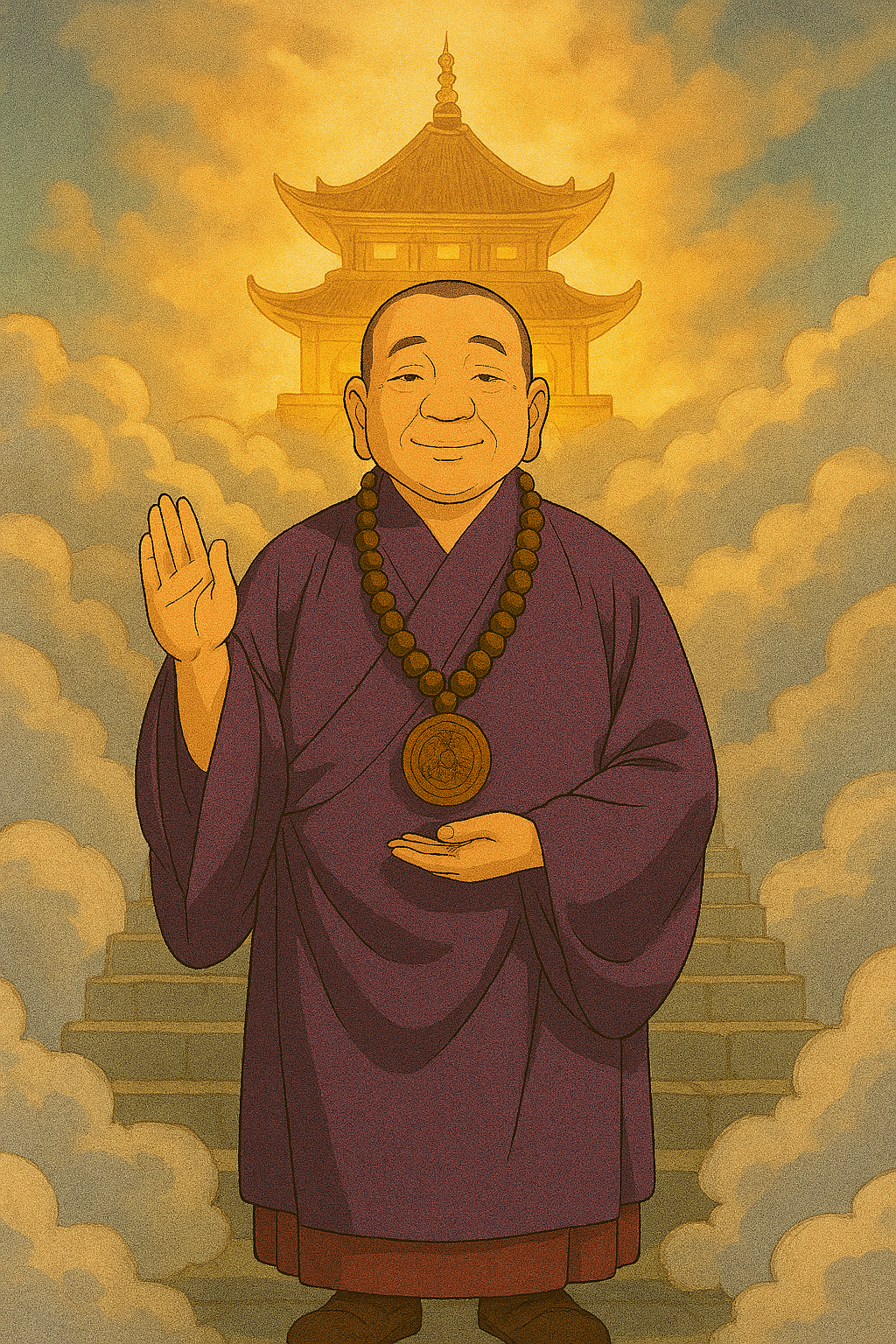 月蝕打狗喻｜百喻經故事示意插畫